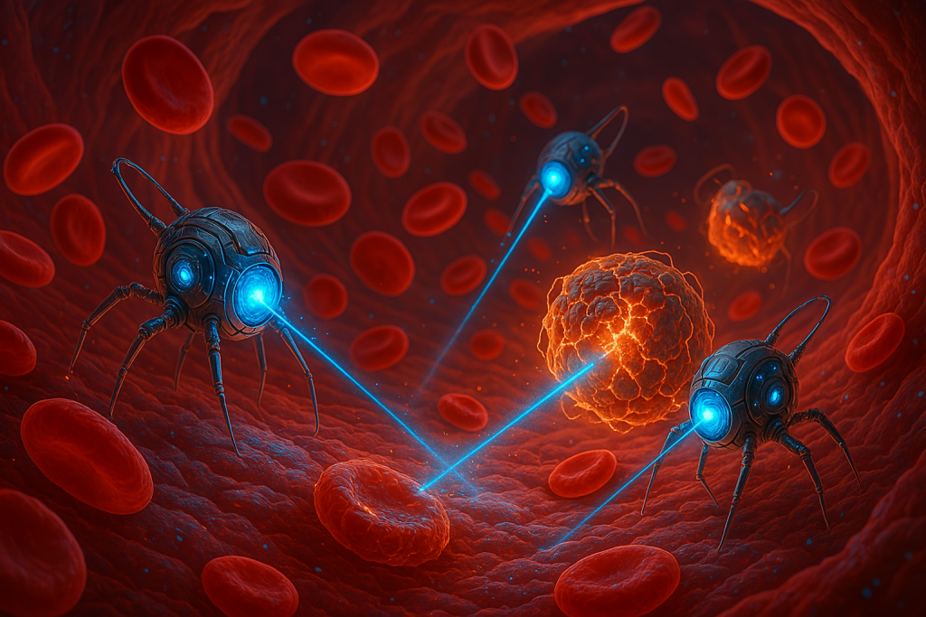 Nanobots repair human cells.